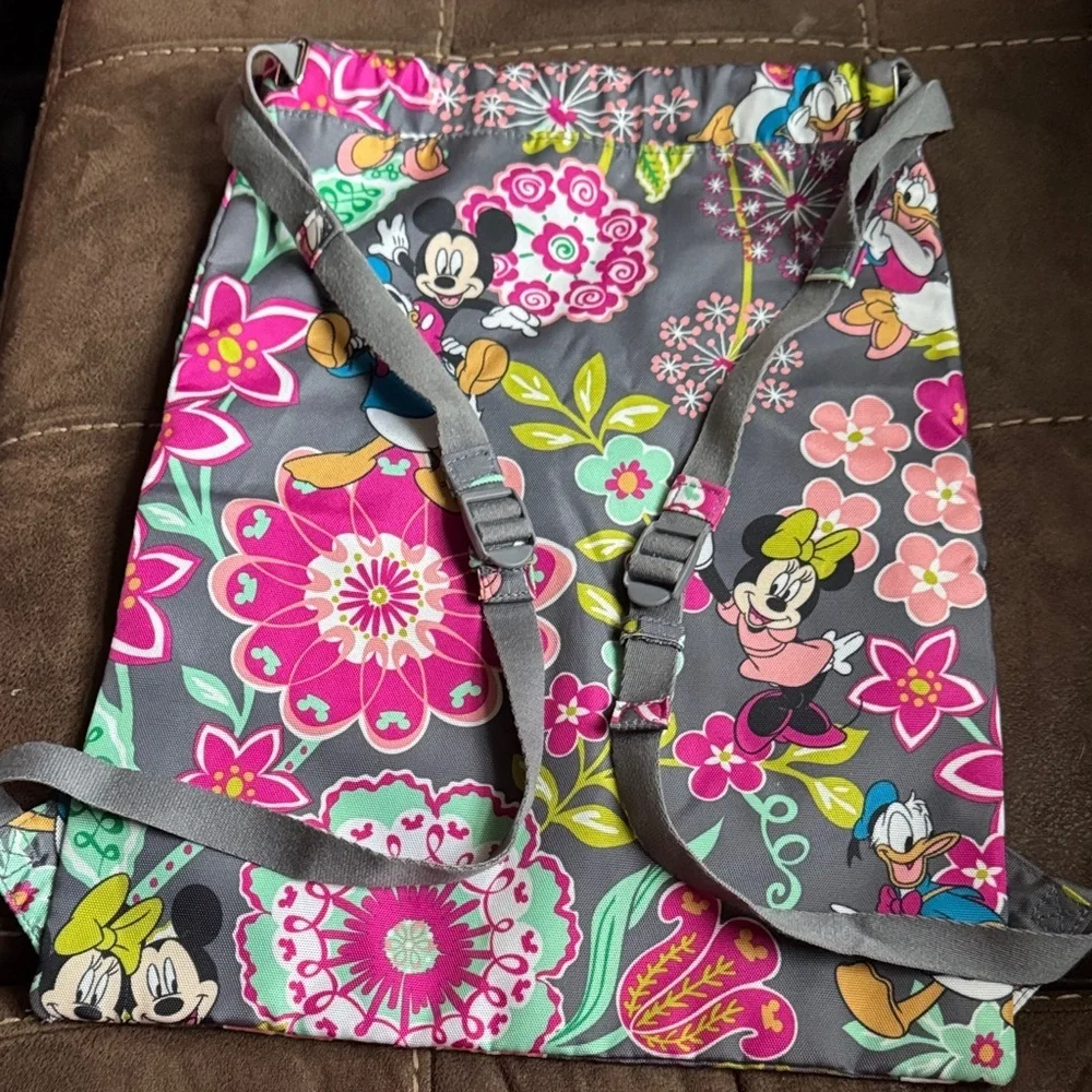 Disney x Vera Bradley dandelion  Drawstring Backpack retired rare